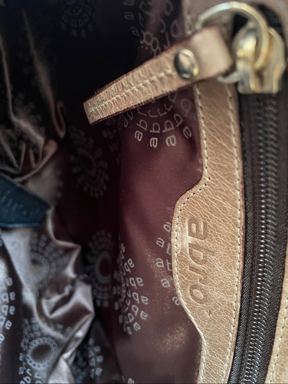 abro Genuine Leather Brown Bag - Picture 6 of 7